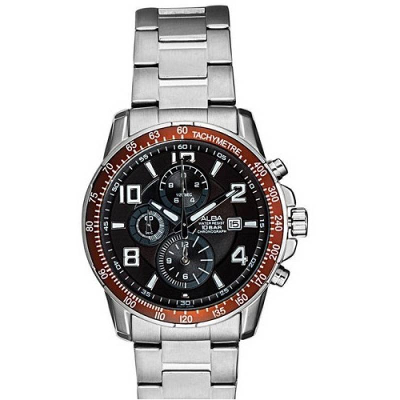 Alba Quartz Chronograph Stainless Steel Watch